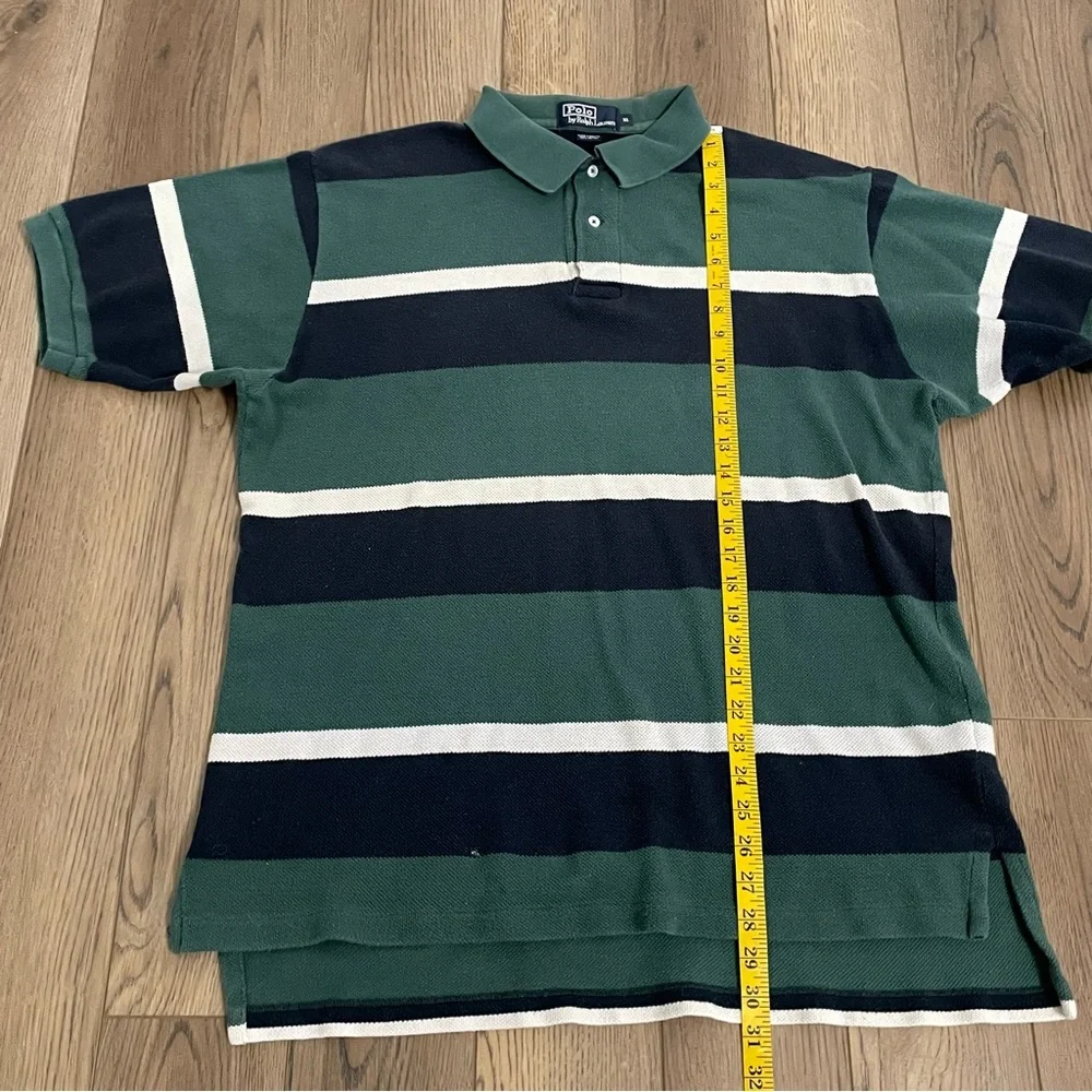 Polo by Ralph Lauren Green Blue Stripe Polo‎ Shirt